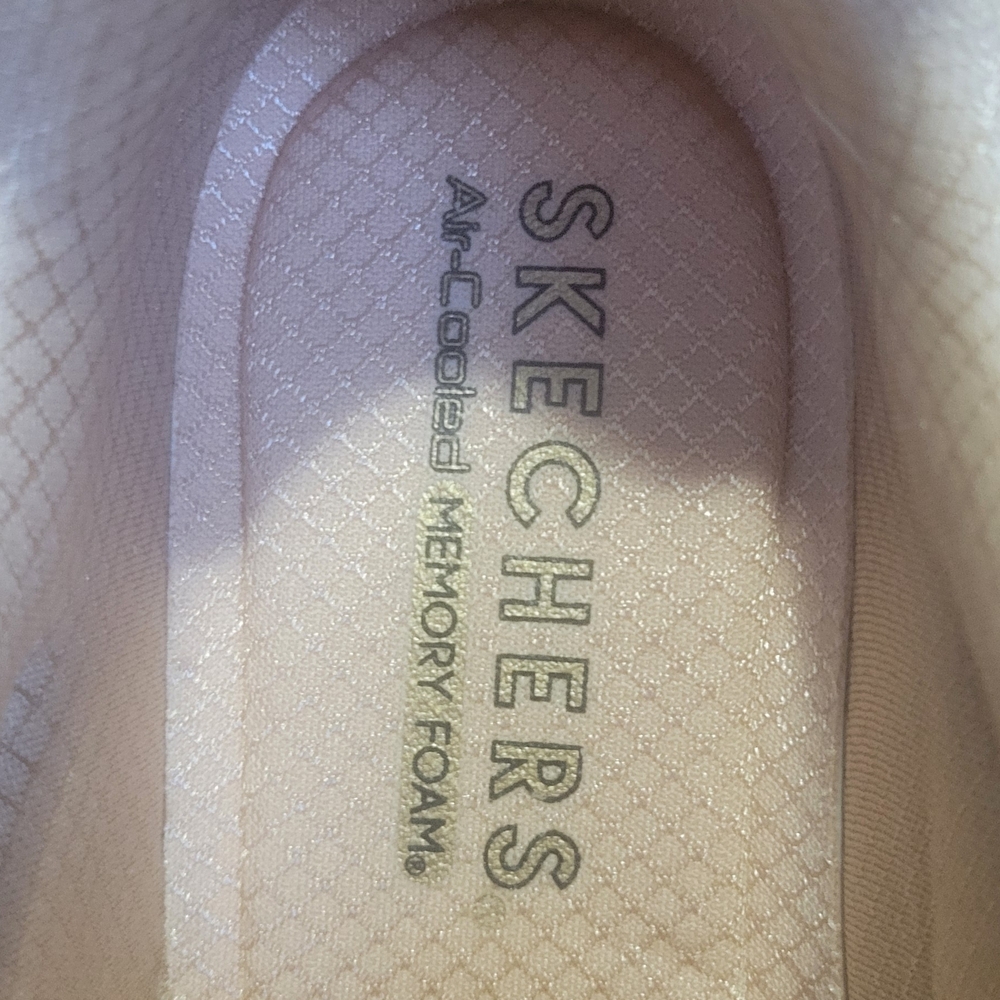 SKECHERS Ladies Rose Gold Sneakers with White Soles - Picture 6 of 8